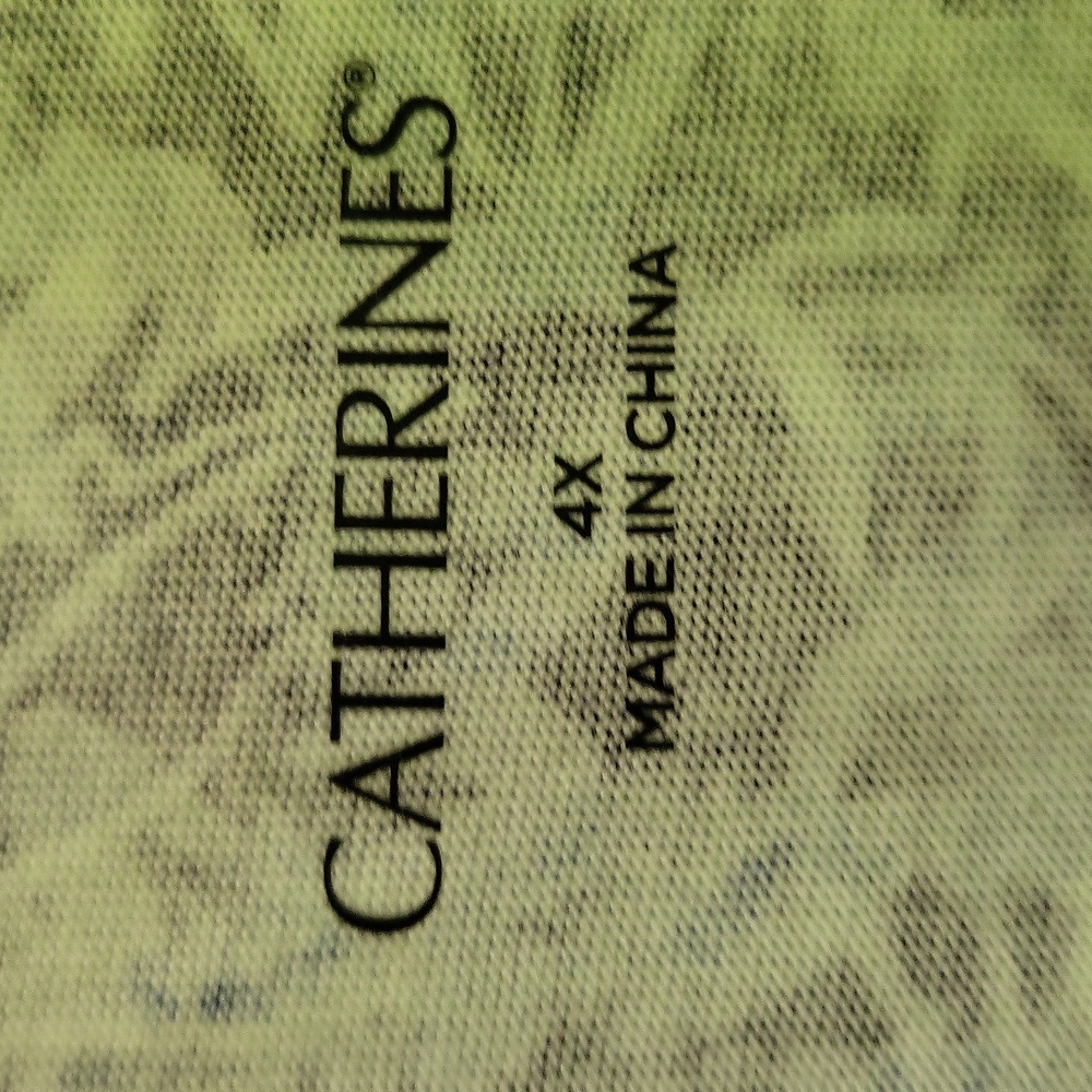 NWOT Catherines Blue Floral Tee - Picture 4 of 6